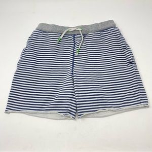 Mini Boden Boys Striped Shorts Cotton Blue White 9Y